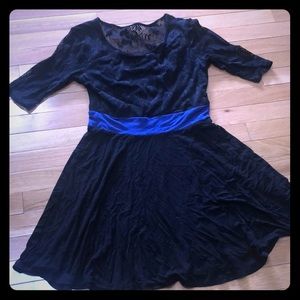 Guess Lace Top blue and black Dress